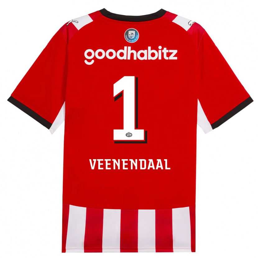 Danxen Homme Maillot Sari Van Veenendaal #1 Rouge Blanc Noir Tenues Domicile 2026/27 T-Shirt