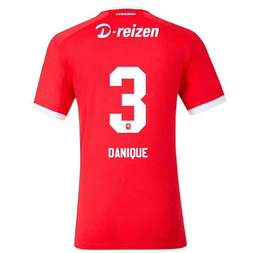 Danxen Homme Maillot Danique Kerkdijk #3 Rouge Blanc Tenues Domicile 2026/27 T-Shirt