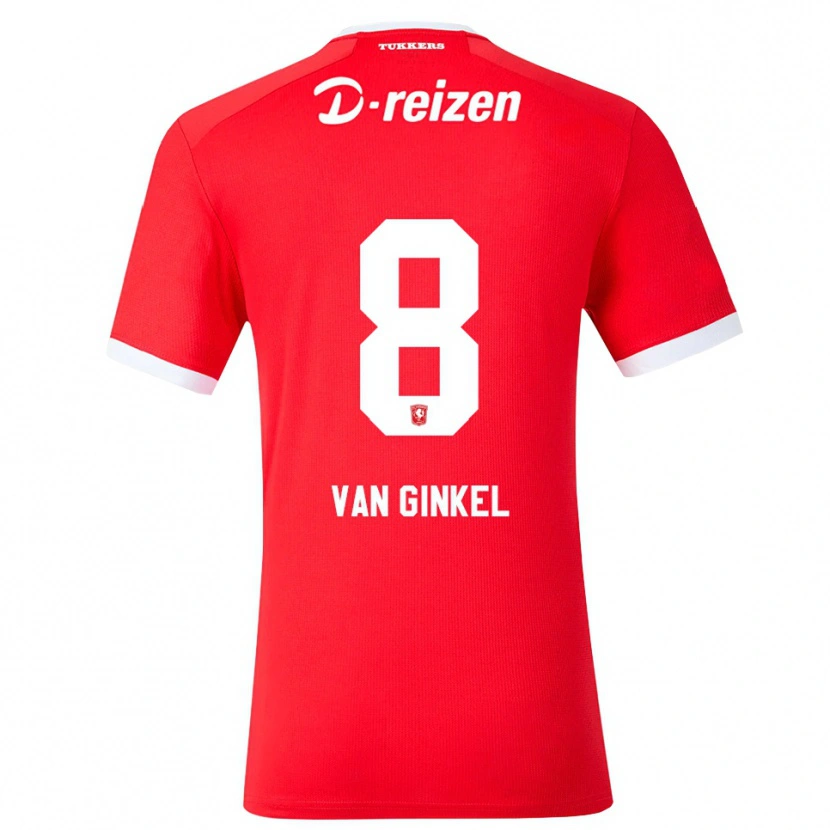 Danxen Homme Maillot Danique Van Ginkel #8 Rouge Blanc Tenues Domicile 2026/27 T-Shirt