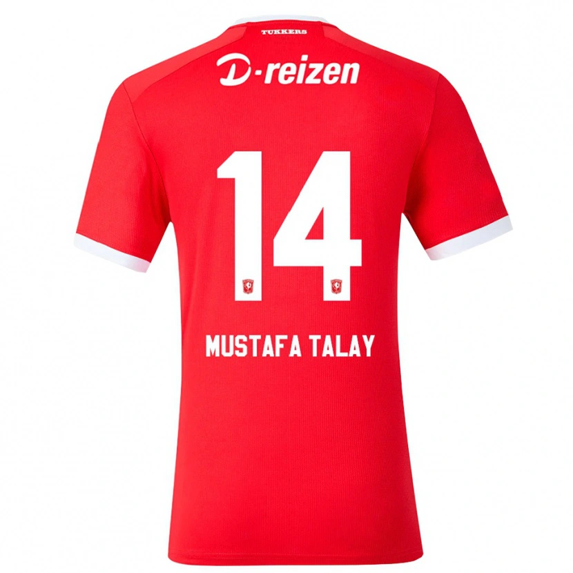 Danxen Homme Maillot Kaan Mustafa Talay #14 Rouge Blanc Tenues Domicile 2026/27 T-Shirt
