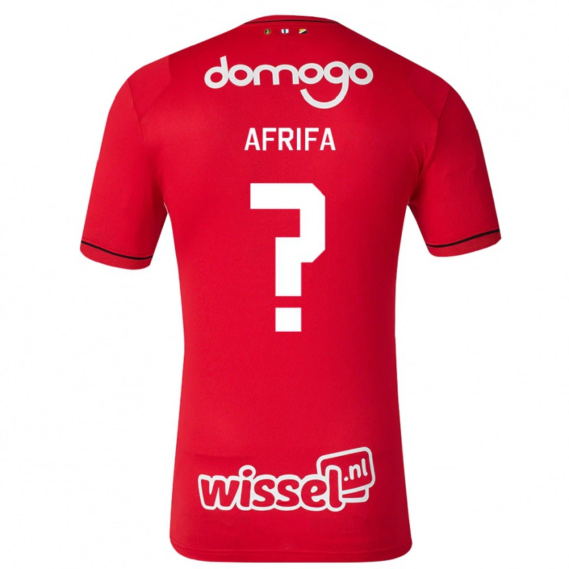 Danxen Homme Maillot Donovan Afrifa #0 Rouge Blanc Noir Tenues Domicile 2026/27 T-Shirt
