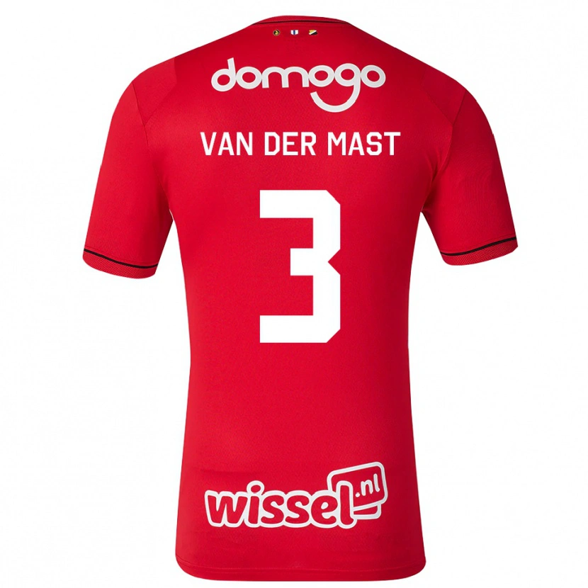 Danxen Homme Maillot Hylke Van Der Mast #3 Rouge Blanc Noir Tenues Domicile 2026/27 T-Shirt
