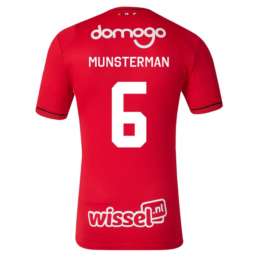 Danxen Homme Maillot Marthe Munsterman #6 Rouge Blanc Noir Tenues Domicile 2026/27 T-Shirt