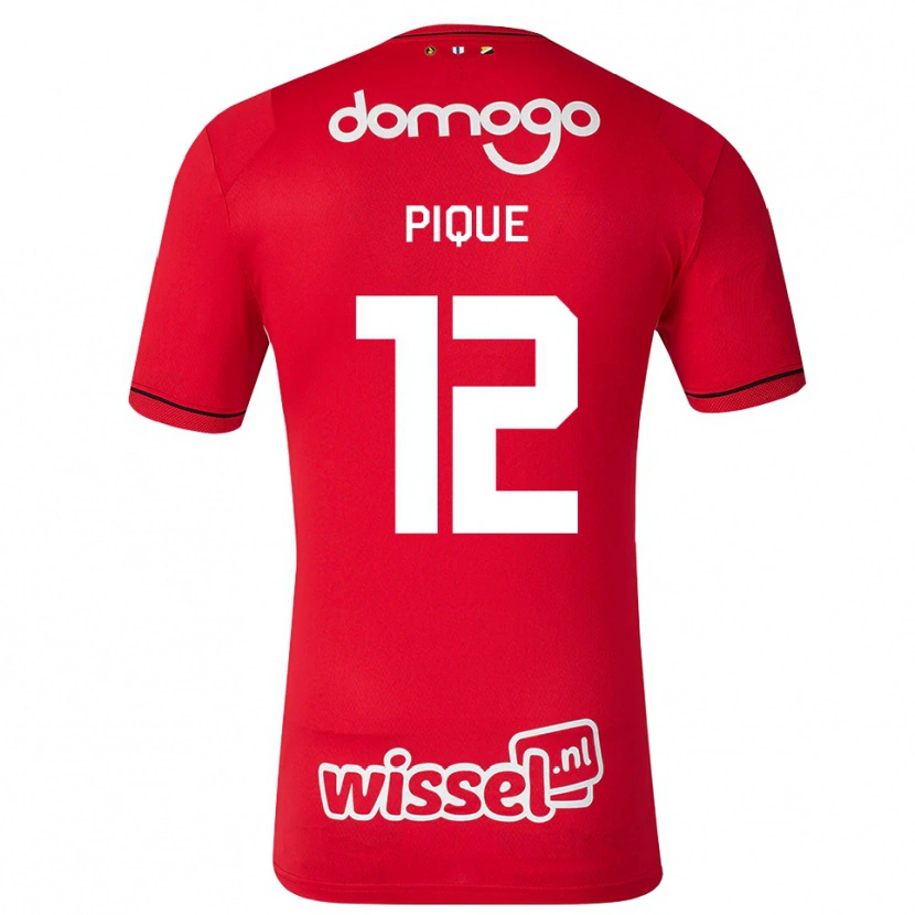 Danxen Homme Maillot Naomi Piqué #12 Rouge Blanc Noir Tenues Domicile 2026/27 T-Shirt