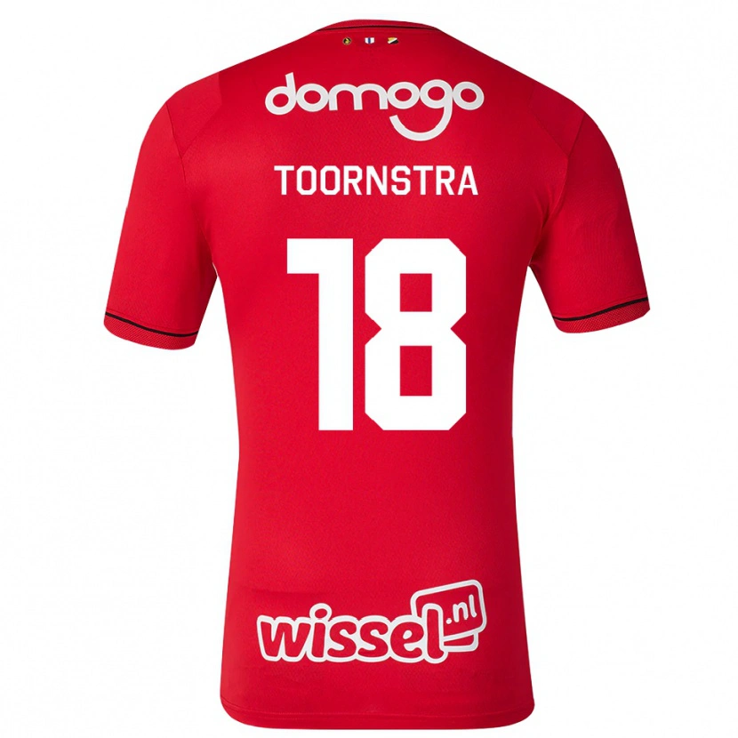 Danxen Homme Maillot Jens Toornstra #18 Rouge Blanc Noir Tenues Domicile 2026/27 T-Shirt