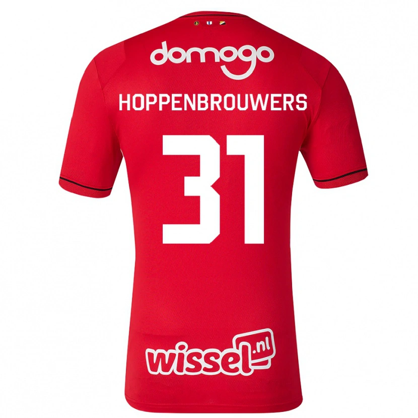 Danxen Homme Maillot Mike Hoppenbrouwers #31 Rouge Blanc Noir Tenues Domicile 2026/27 T-Shirt