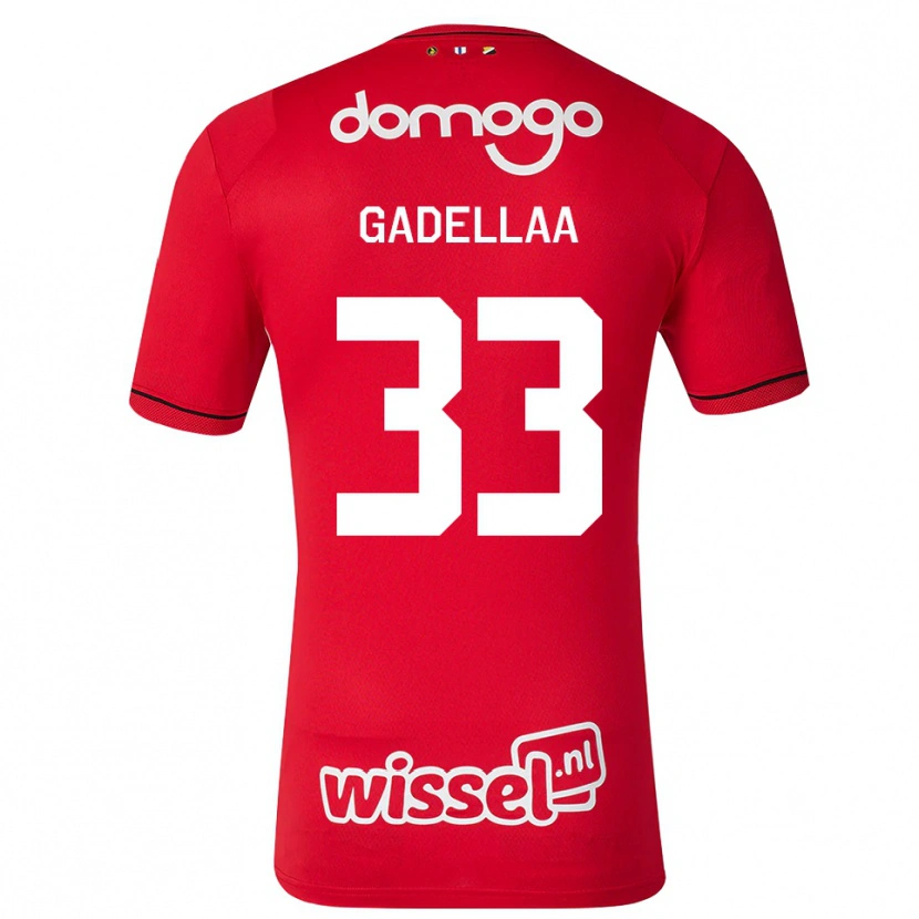 Danxen Homme Maillot Kevin Gadellaa #33 Rouge Blanc Noir Tenues Domicile 2026/27 T-Shirt