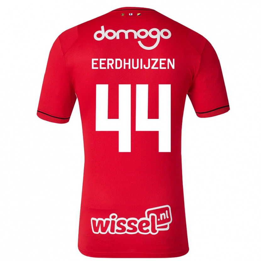 Danxen Homme Maillot Mike Eerdhuijzen #44 Rouge Blanc Noir Tenues Domicile 2026/27 T-Shirt