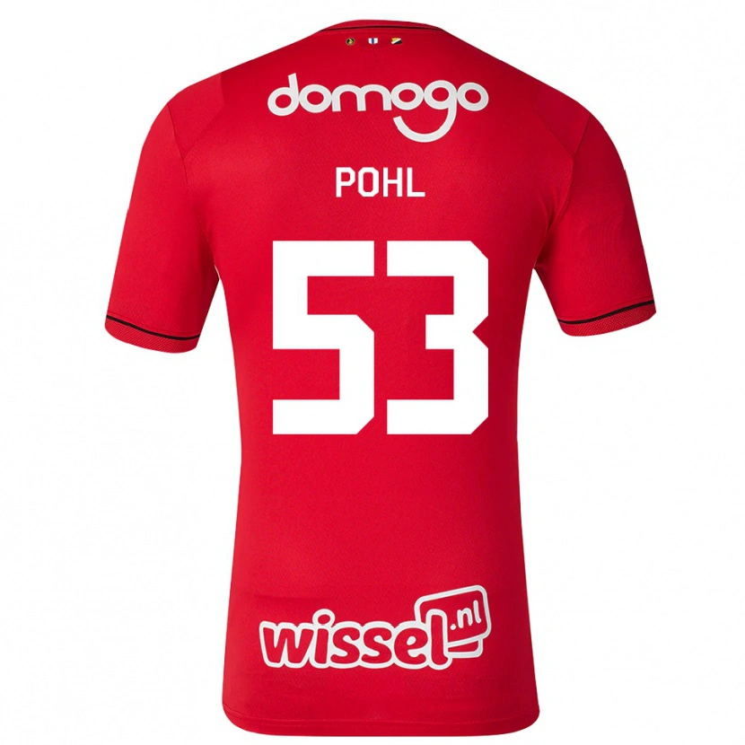 Danxen Homme Maillot Ferdinand Pohl #53 Rouge Blanc Noir Tenues Domicile 2026/27 T-Shirt