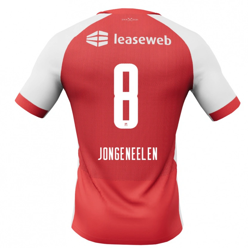 Danxen Homme Maillot Cas Jongeneelen #8 Rouge Blanc Noir Tenues Domicile 2026/27 T-Shirt