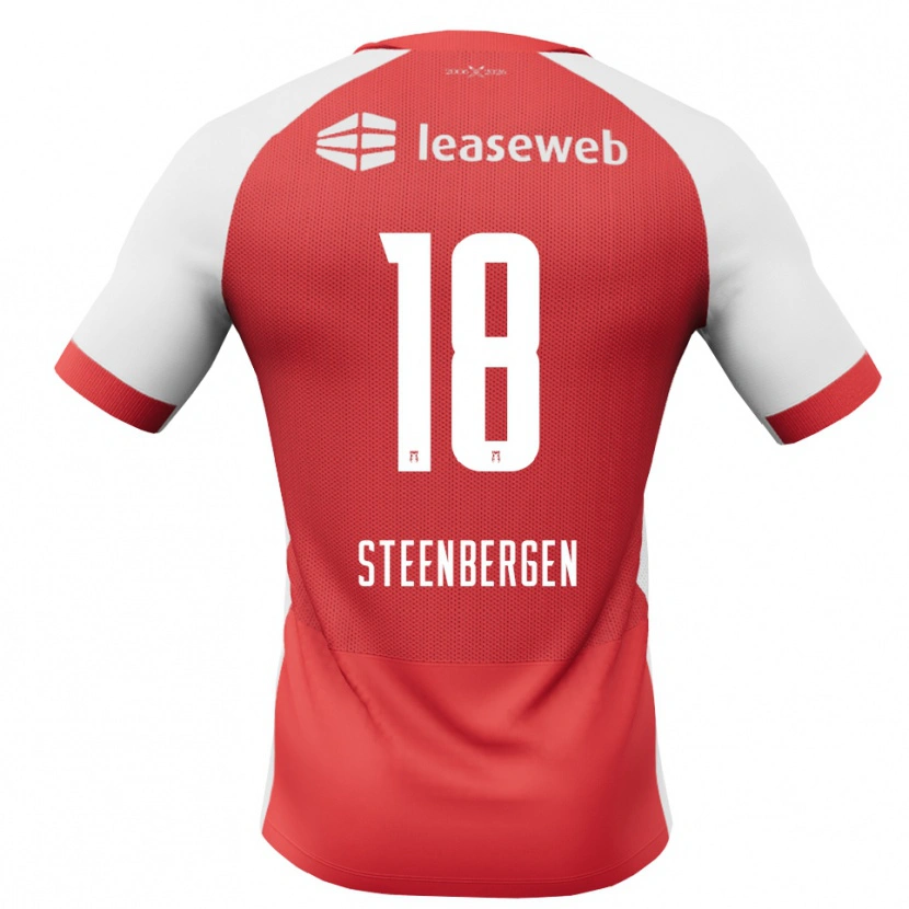 Danxen Homme Maillot Thom Steenbergen #18 Rouge Blanc Noir Tenues Domicile 2026/27 T-Shirt