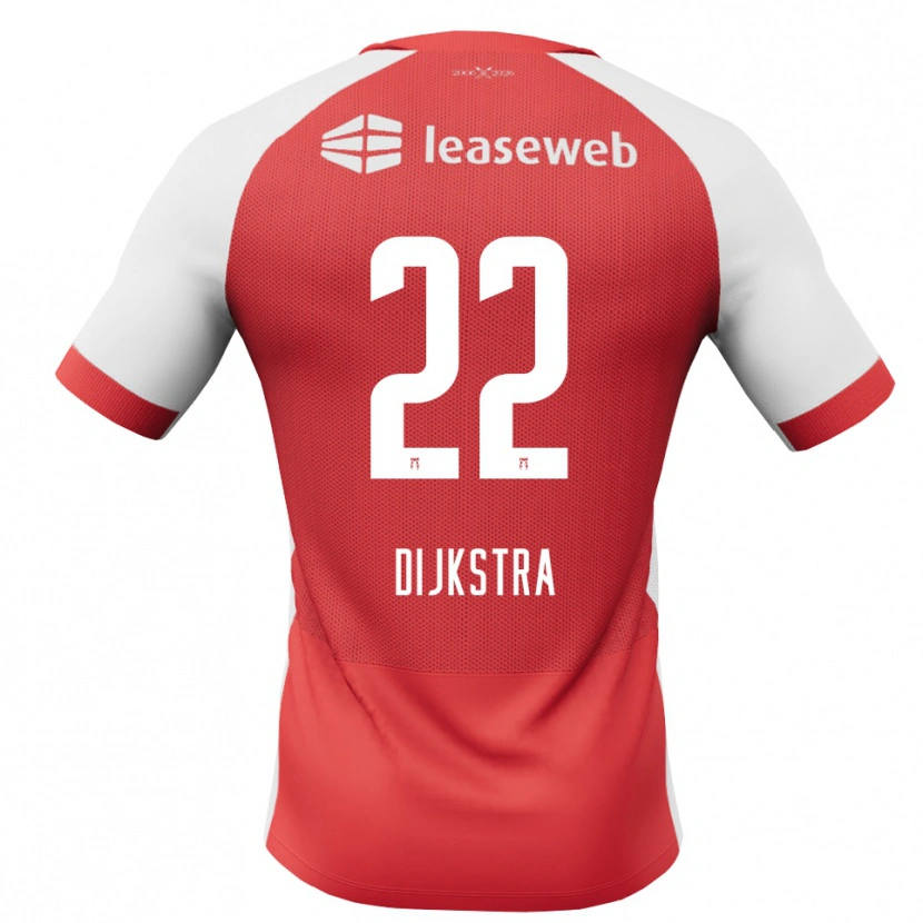 Danxen Homme Maillot Elijah Dijkstra #22 Rouge Blanc Noir Tenues Domicile 2026/27 T-Shirt