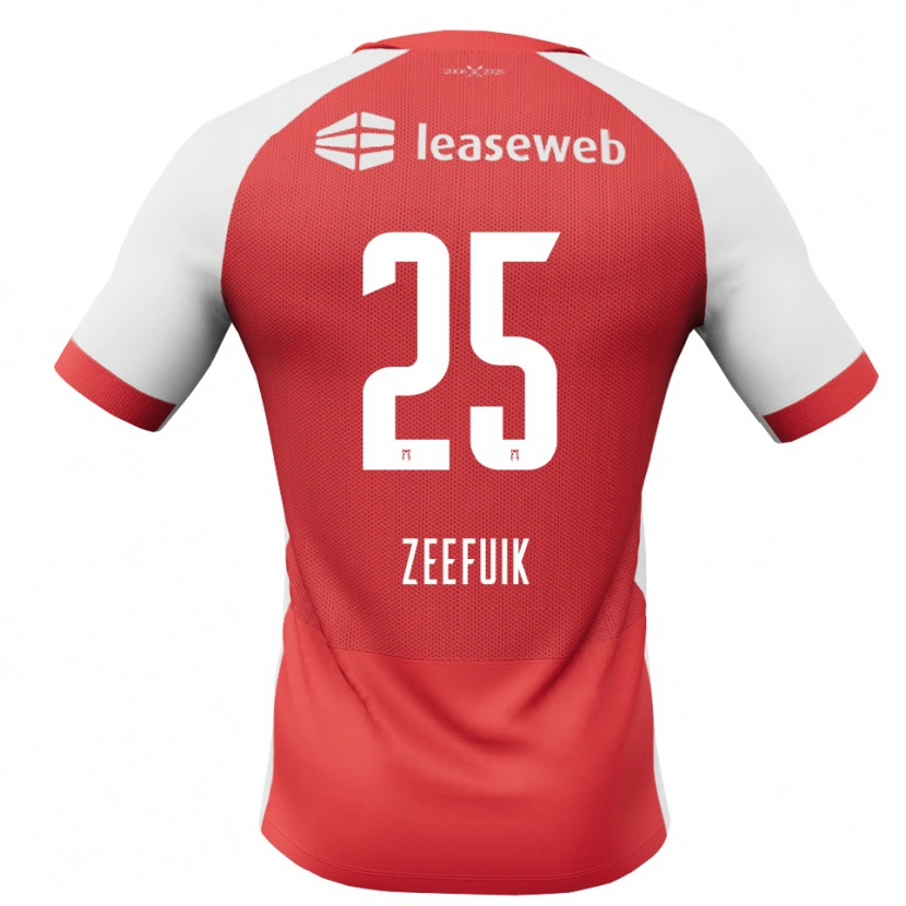 Danxen Homme Maillot Lequincio Zeefuik #25 Rouge Blanc Noir Tenues Domicile 2026/27 T-Shirt