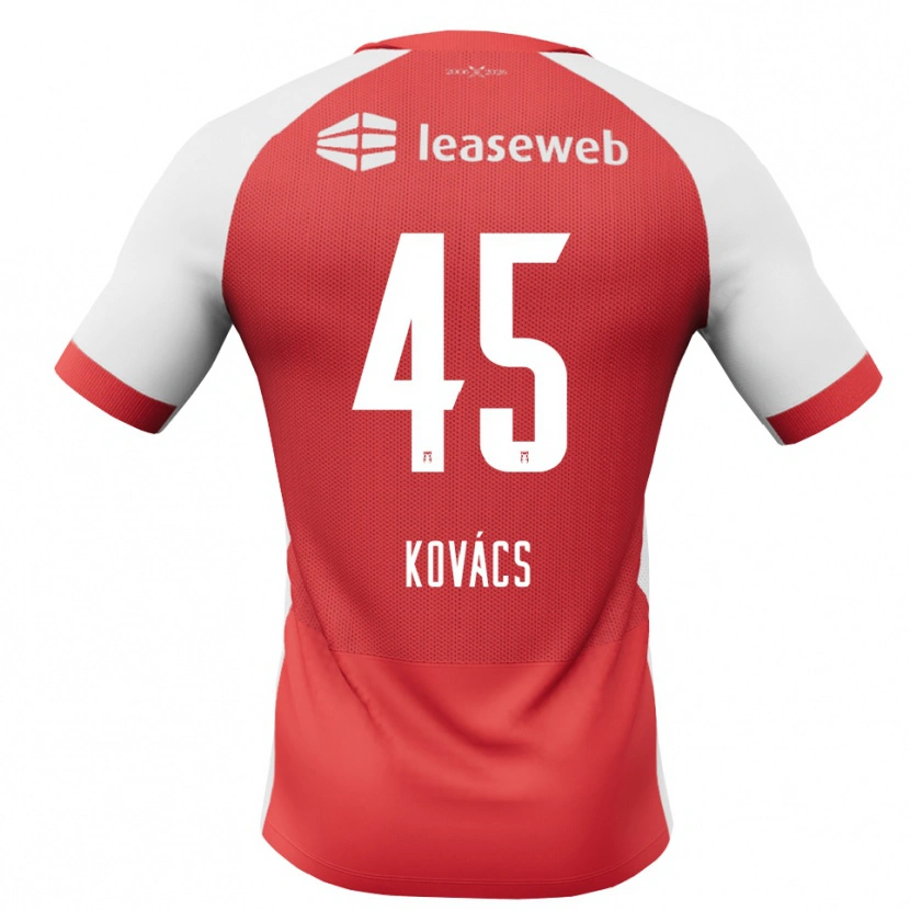 Danxen Homme Maillot Bendegúz Kovács #45 Rouge Blanc Noir Tenues Domicile 2026/27 T-Shirt