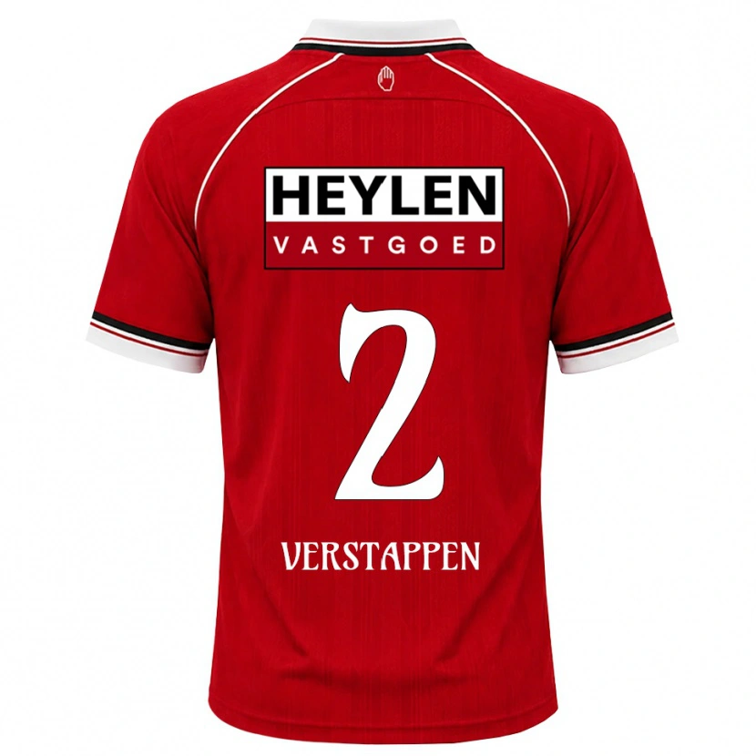 Danxen Homme Maillot Jayden Verstappen #2 Rouge Blanc Noir Tenues Domicile 2026/27 T-Shirt