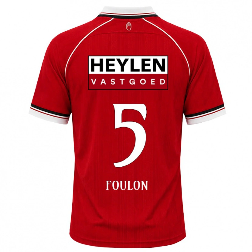 Danxen Homme Maillot Daam Foulon #5 Rouge Blanc Noir Tenues Domicile 2026/27 T-Shirt