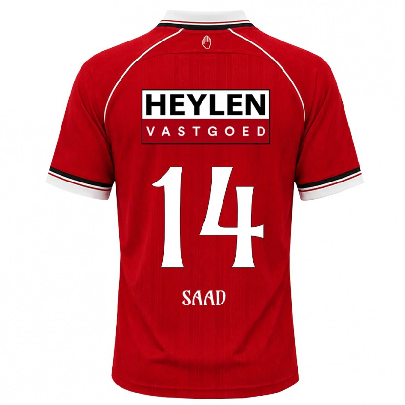 Danxen Homme Maillot Jabir Saad #14 Rouge Blanc Noir Tenues Domicile 2026/27 T-Shirt
