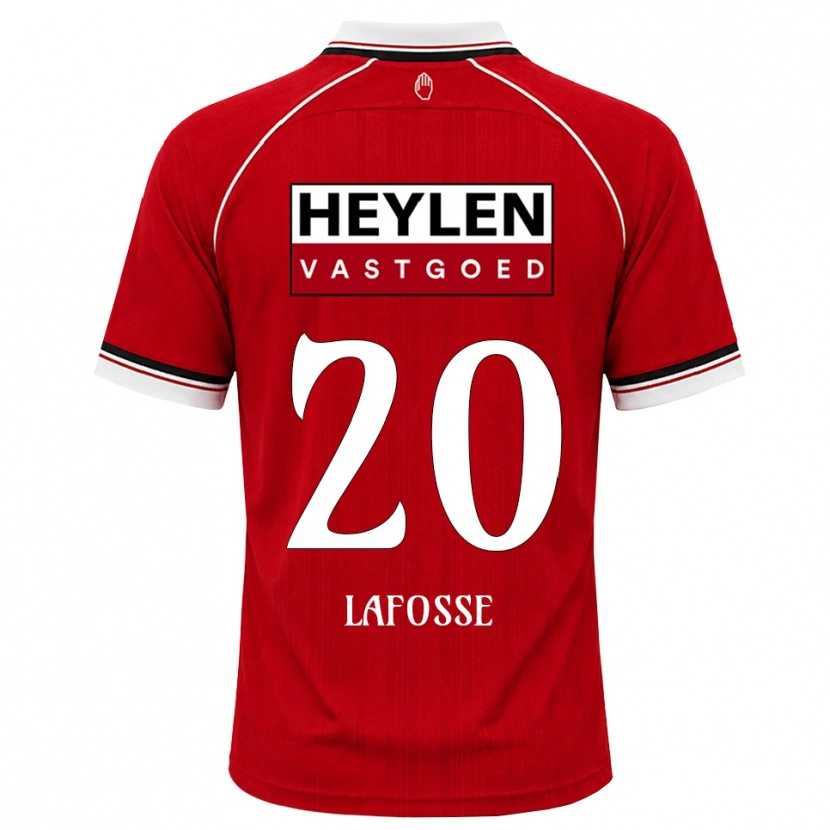 Danxen Homme Maillot Jarne Lafosse #20 Rouge Blanc Noir Tenues Domicile 2026/27 T-Shirt