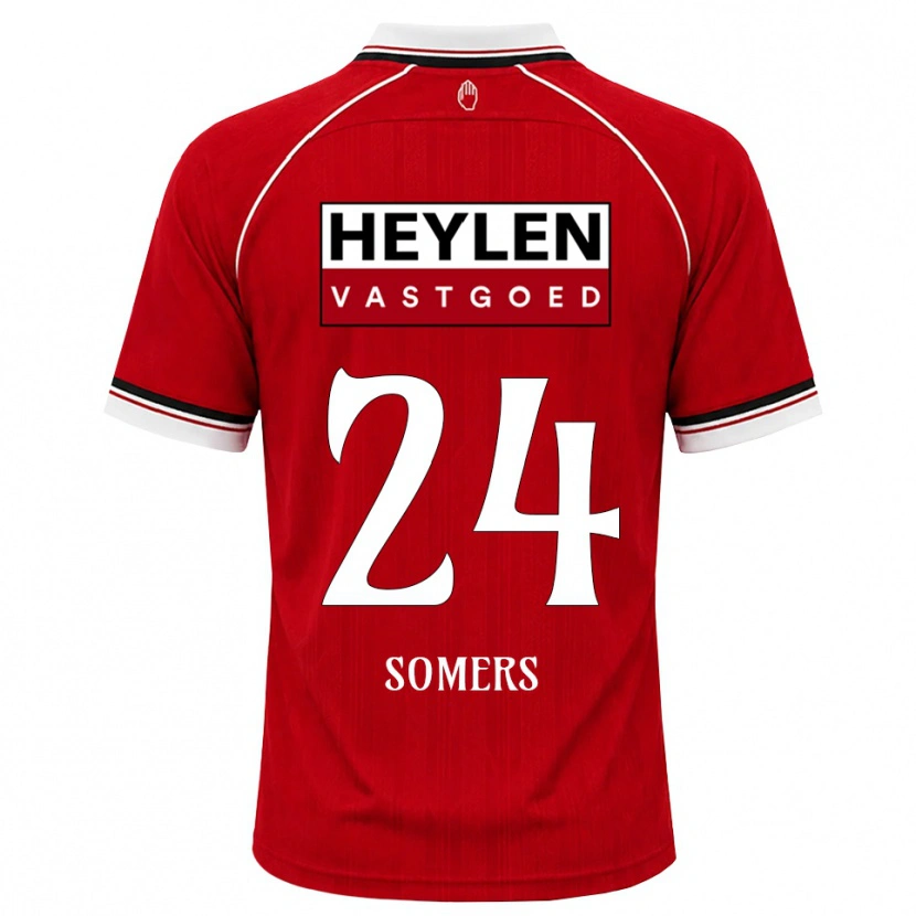 Danxen Homme Maillot Thibo Somers #24 Rouge Blanc Noir Tenues Domicile 2026/27 T-Shirt