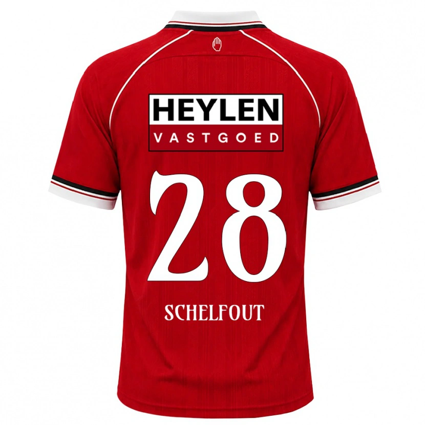 Danxen Homme Maillot Luca Schelfhout #28 Rouge Blanc Noir Tenues Domicile 2026/27 T-Shirt