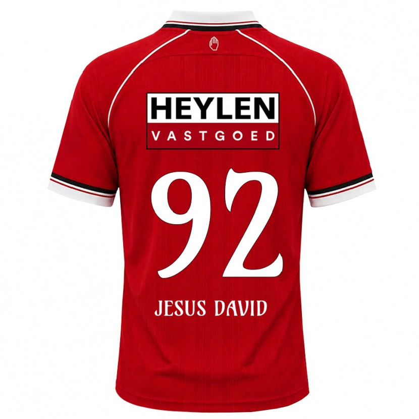 Danxen Homme Maillot Gabriel Jesus David #92 Rouge Blanc Noir Tenues Domicile 2026/27 T-Shirt