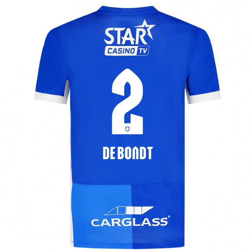Danxen Homme Maillot Marith De Bondt #2 Bleu Moyen Royalbleu Blanc Tenues Domicile 2026/27 T-Shirt