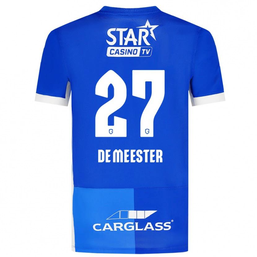 Danxen Homme Maillot Joyce De Meester #27 Bleu Moyen Royalbleu Blanc Tenues Domicile 2026/27 T-Shirt
