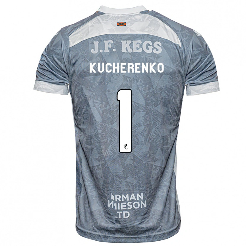 Danxen Homme Maillot Yevgeniy Kucherenko #1 Gris Ardoise Clair Tenues Extérieur 2026/27 T-Shirt