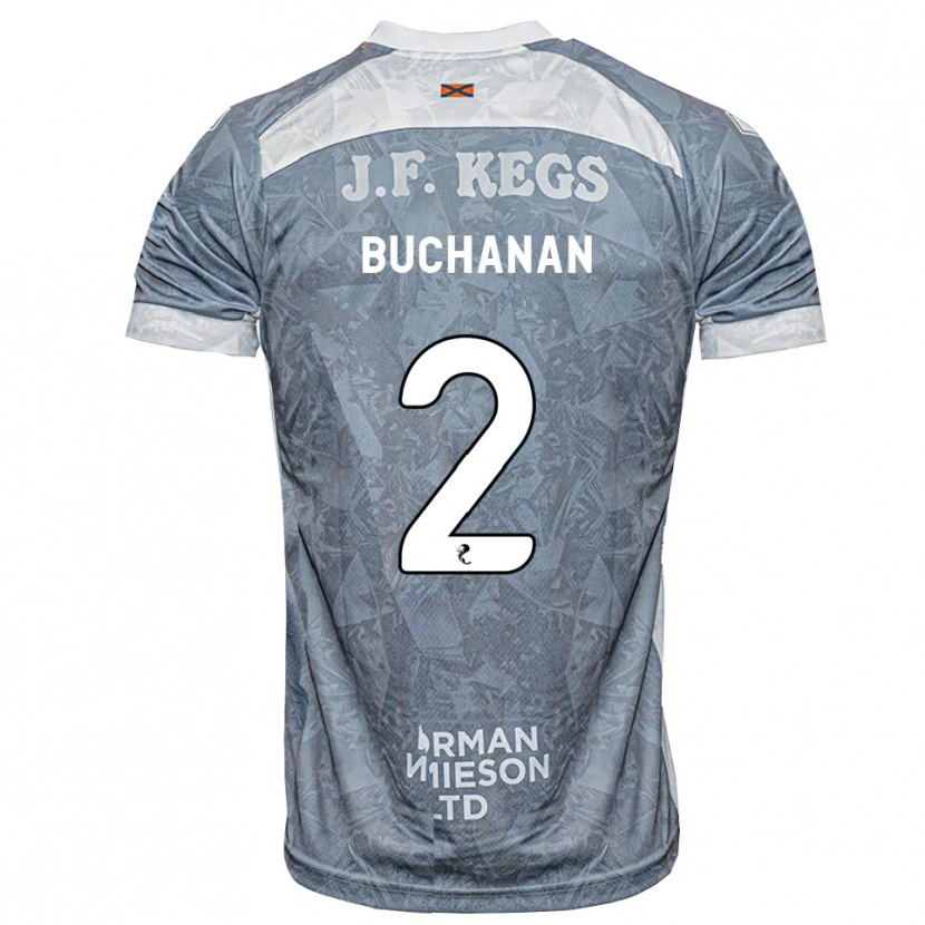 Danxen Homme Maillot Marcus Buchanan #2 Gris Ardoise Clair Tenues Extérieur 2026/27 T-Shirt