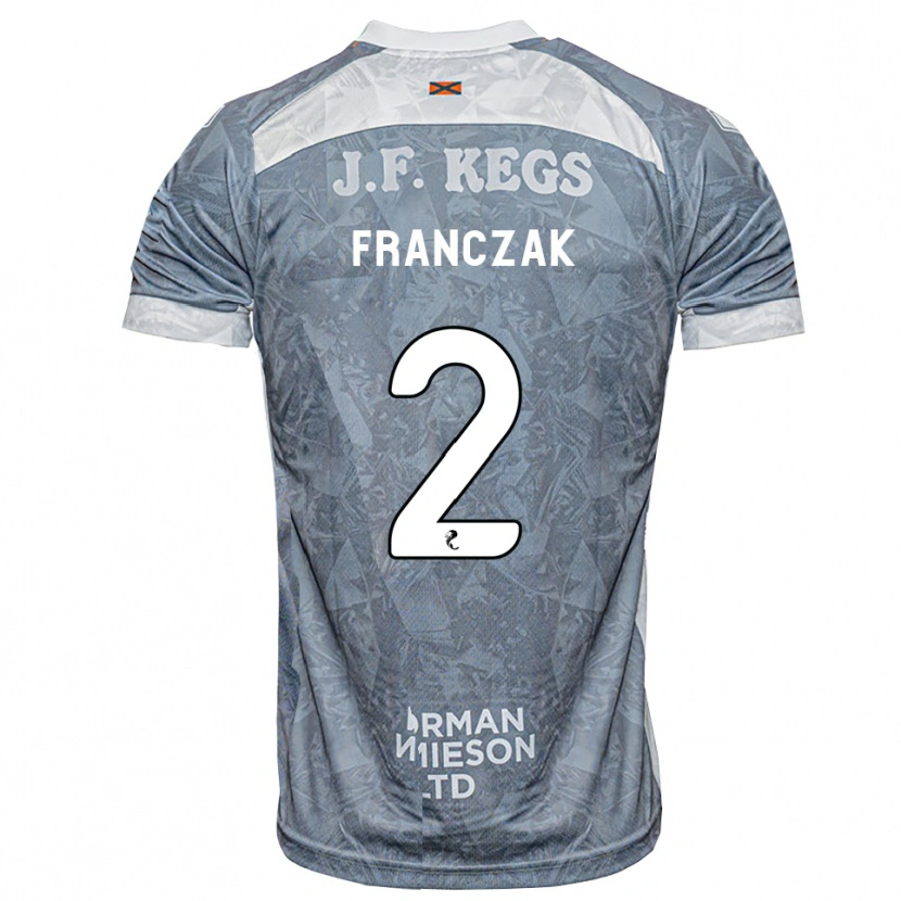Danxen Homme Maillot Emil Franczak #2 Gris Ardoise Clair Tenues Extérieur 2026/27 T-Shirt