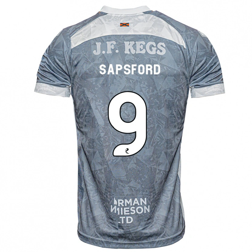Danxen Homme Maillot Zachary Sapsford #9 Gris Ardoise Clair Tenues Extérieur 2026/27 T-Shirt
