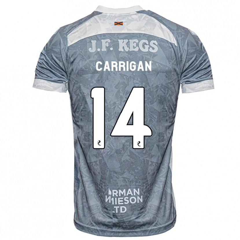Danxen Homme Maillot Leo Carrigan #14 Gris Ardoise Clair Tenues Extérieur 2026/27 T-Shirt