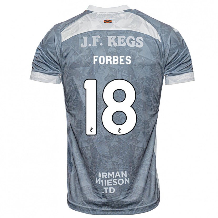 Danxen Homme Maillot Michael Forbes #18 Gris Ardoise Clair Tenues Extérieur 2026/27 T-Shirt