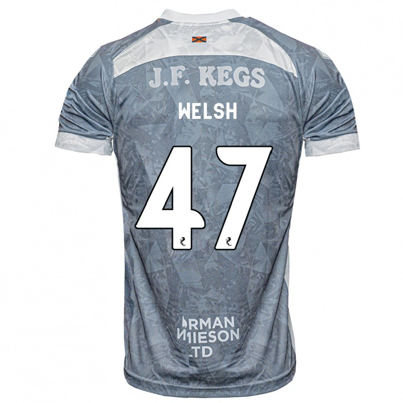 Danxen Homme Maillot Harry Welsh #47 Gris Ardoise Clair Tenues Extérieur 2026/27 T-Shirt