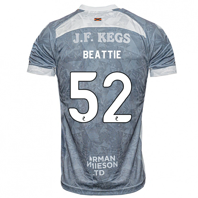 Danxen Homme Maillot Calvin Beattie #52 Gris Ardoise Clair Tenues Extérieur 2026/27 T-Shirt