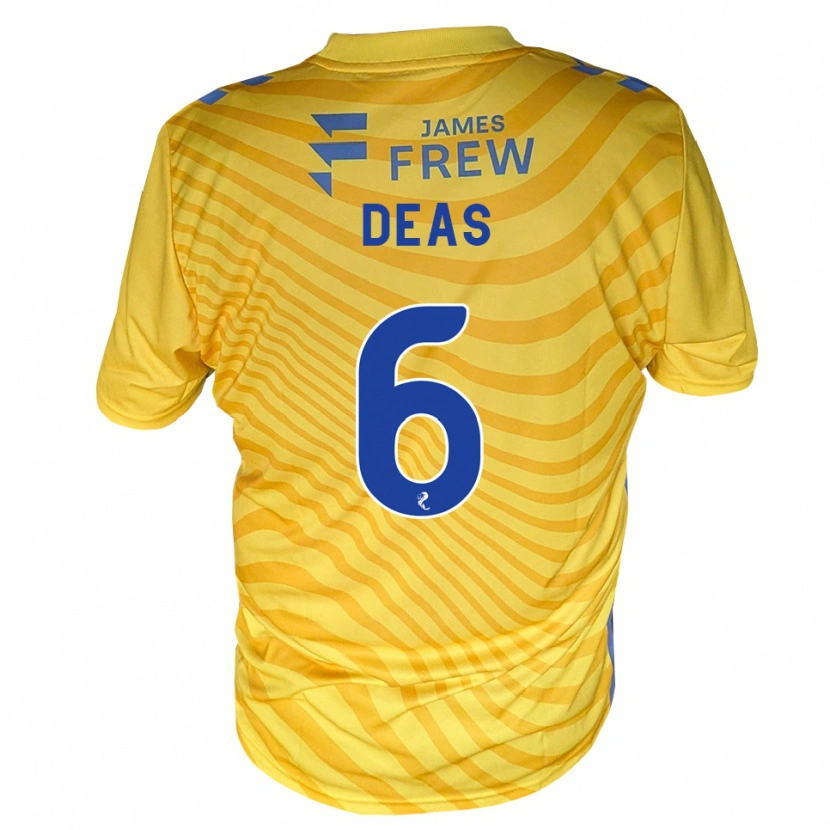 Danxen Homme Maillot Robbie Deas #6 Bleu Royal Jaune Tenues Extérieur 2026/27 T-Shirt