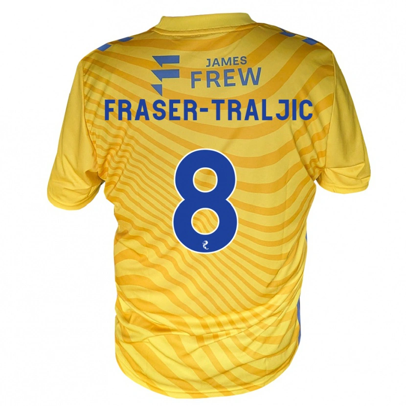 Danxen Homme Maillot Kali Fraser-Traljic #8 Bleu Royal Jaune Tenues Extérieur 2026/27 T-Shirt