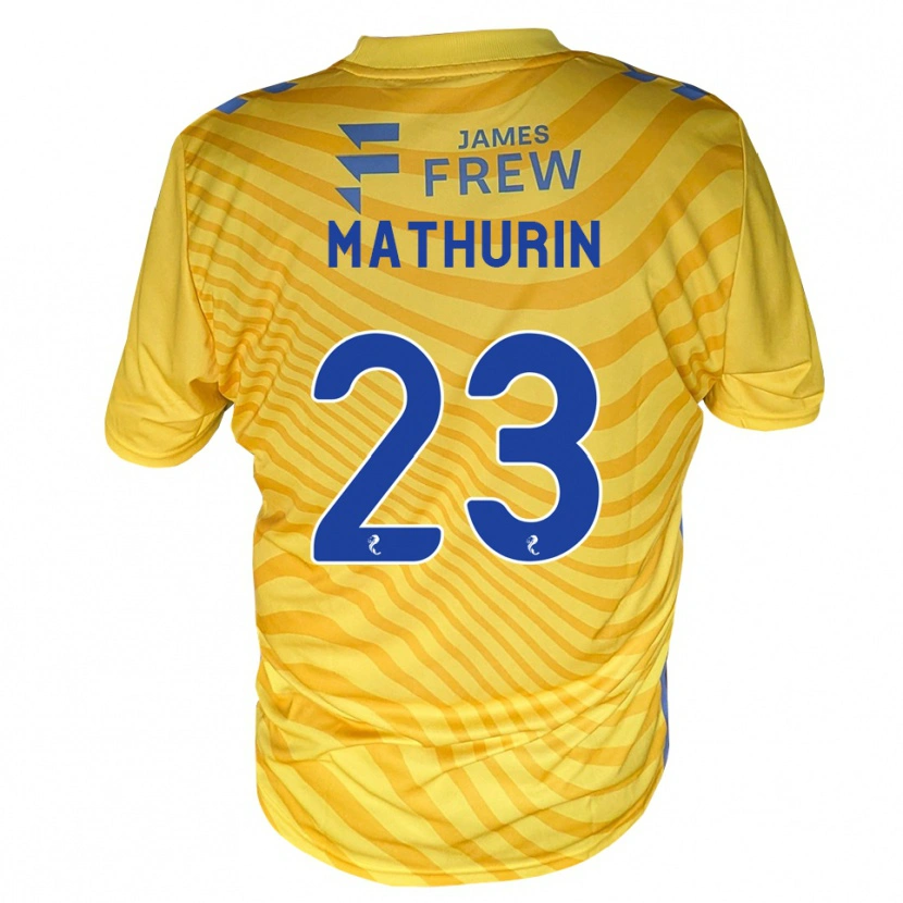 Danxen Homme Maillot Roshaun Mathurin #23 Bleu Royal Jaune Tenues Extérieur 2026/27 T-Shirt