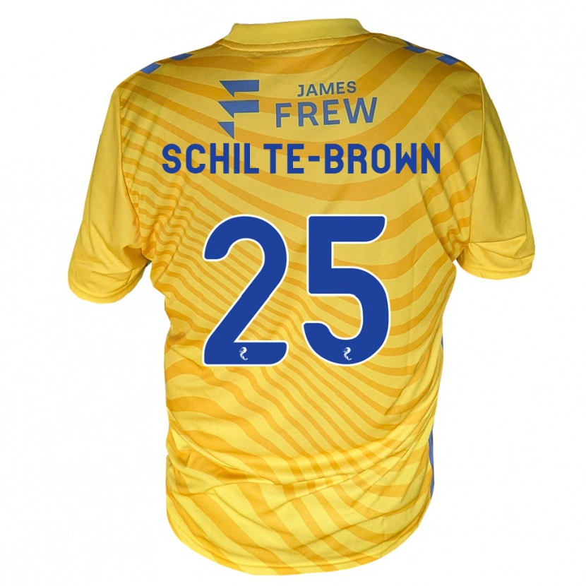 Danxen Homme Maillot Ethan Schilte-Brown #25 Bleu Royal Jaune Tenues Extérieur 2026/27 T-Shirt