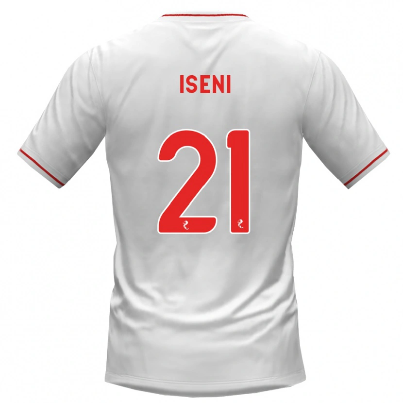 Danxen Homme Maillot Besir Iseni #21 Blanc Rouge Tenues Extérieur 2026/27 T-Shirt