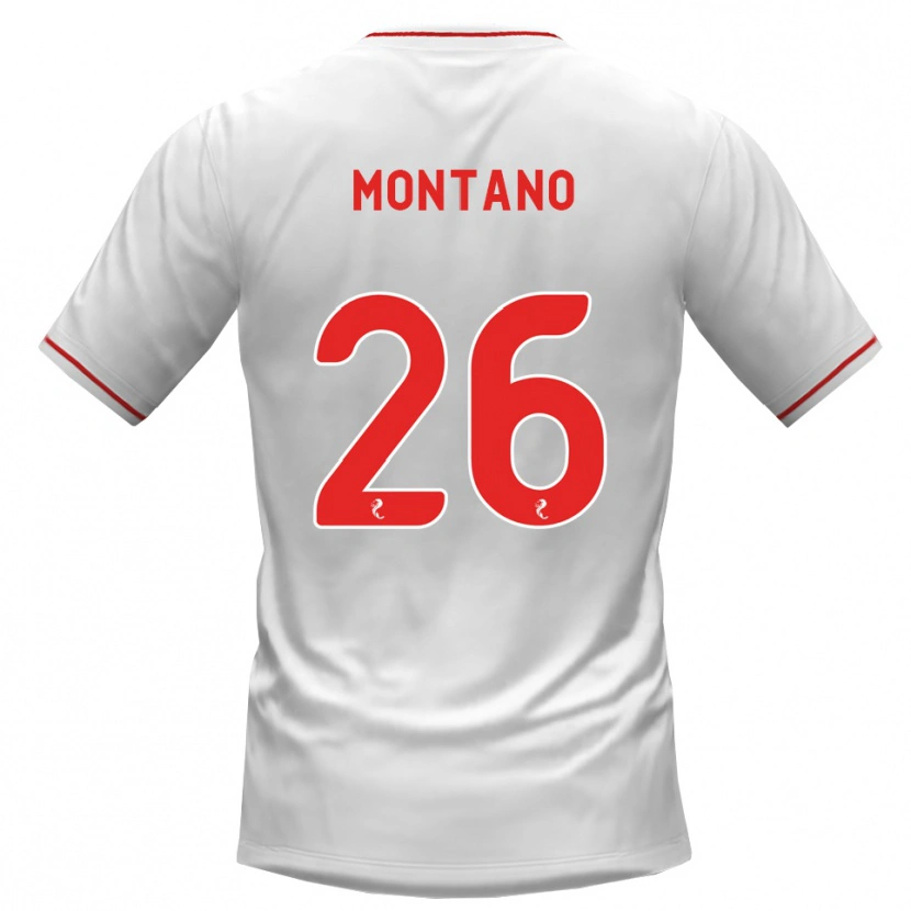 Danxen Homme Maillot Cristian Montano #26 Blanc Rouge Tenues Extérieur 2026/27 T-Shirt