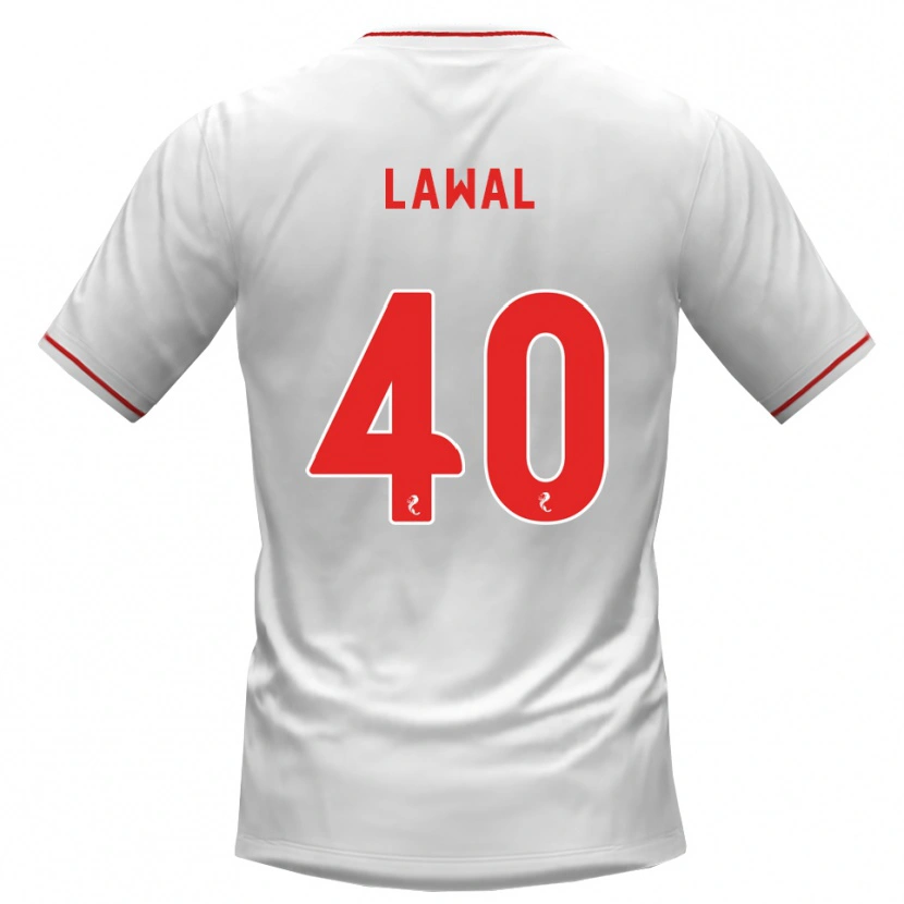 Danxen Homme Maillot Samson Lawal #40 Blanc Rouge Tenues Extérieur 2026/27 T-Shirt