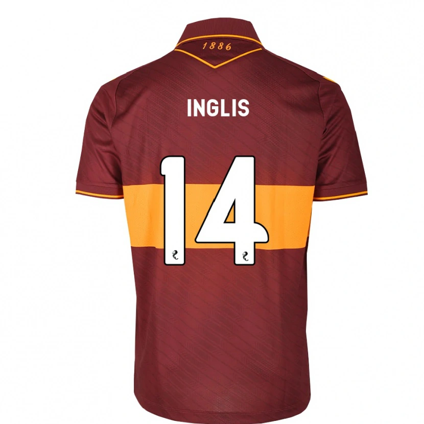 Danxen Homme Maillot Gill Inglis #14 Orange Marron Tenues Extérieur 2026/27 T-Shirt
