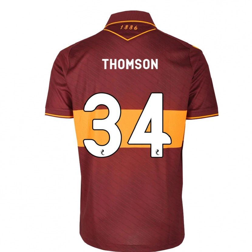 Danxen Homme Maillot Aaron Thomson #34 Orange Marron Tenues Extérieur 2026/27 T-Shirt
