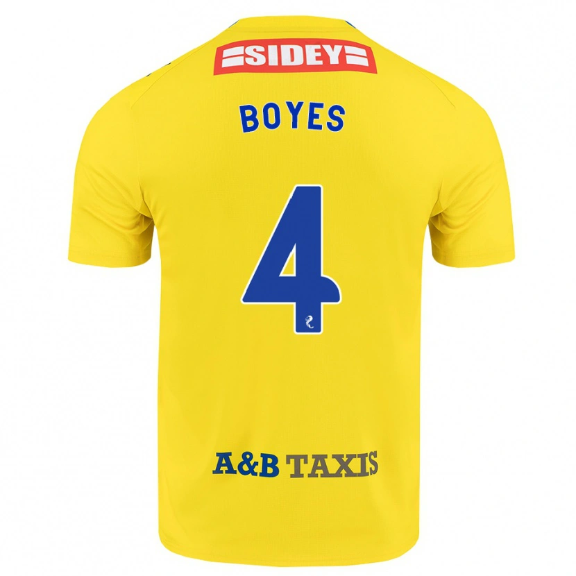 Danxen Homme Maillot Morgan Boyes #4 Jaune Bleu Noir Tenues Extérieur 2026/27 T-Shirt