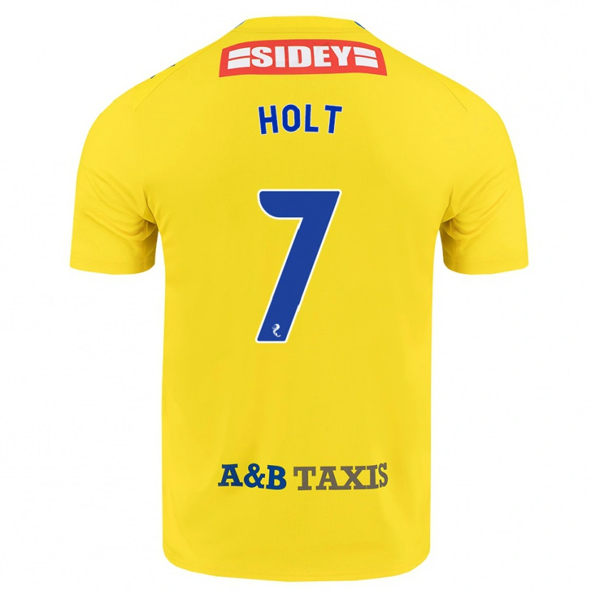 Danxen Homme Maillot Jason Holt #7 Jaune Bleu Noir Tenues Extérieur 2026/27 T-Shirt