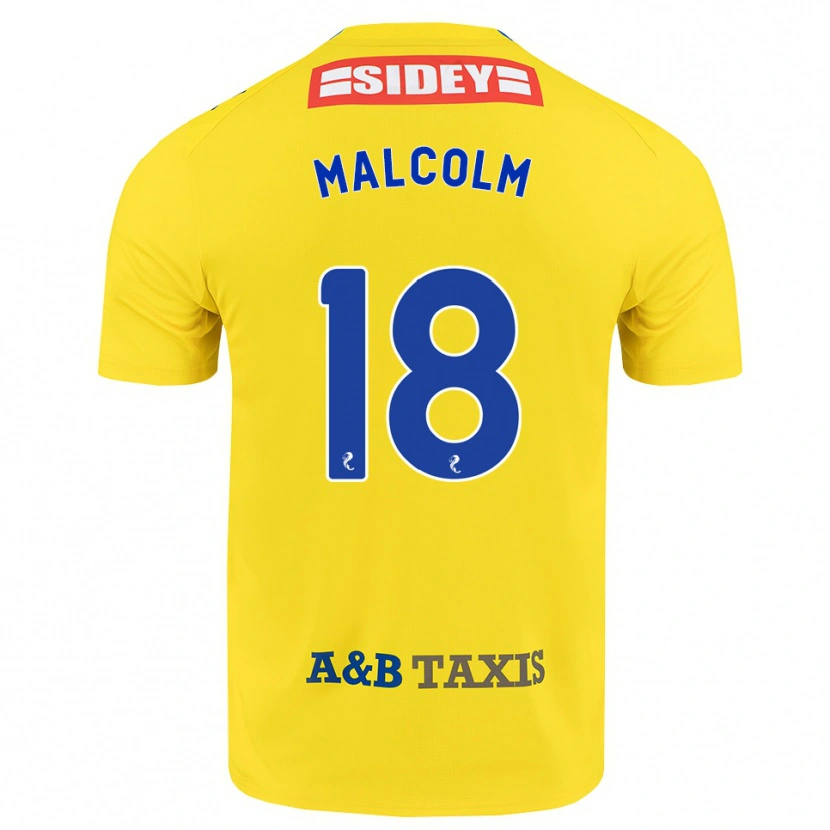 Danxen Homme Maillot Jodie Malcolm #18 Jaune Bleu Noir Tenues Extérieur 2026/27 T-Shirt