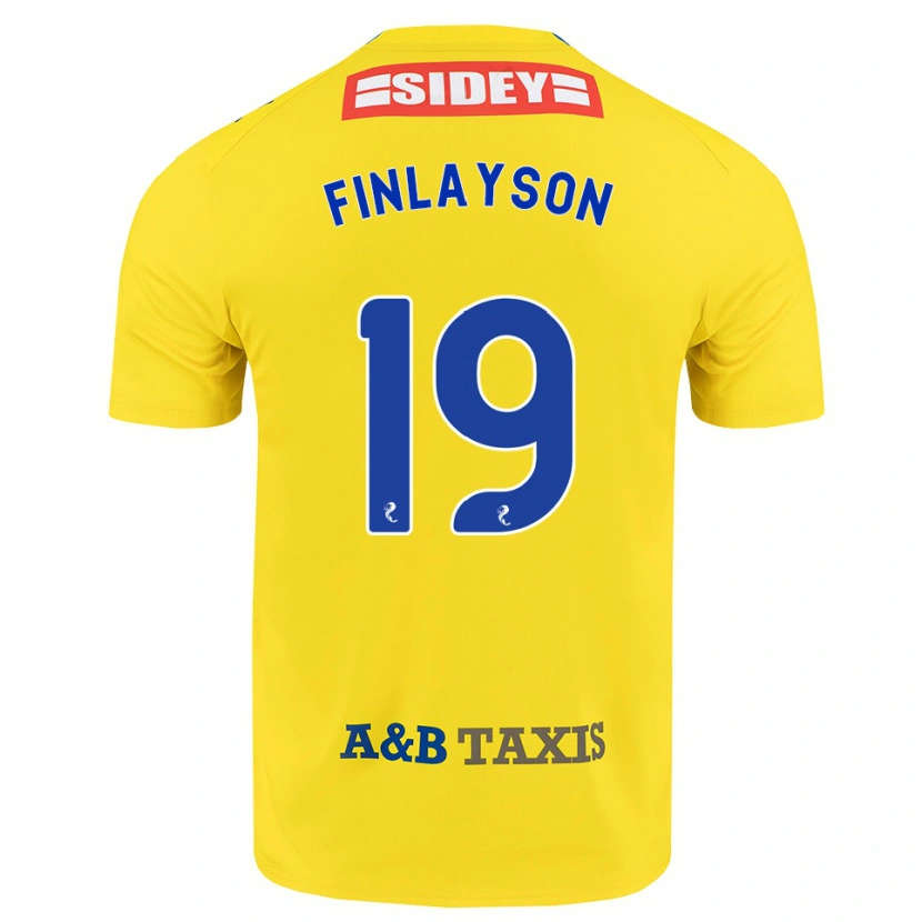 Danxen Homme Maillot Danny Finlayson #19 Jaune Bleu Noir Tenues Extérieur 2026/27 T-Shirt