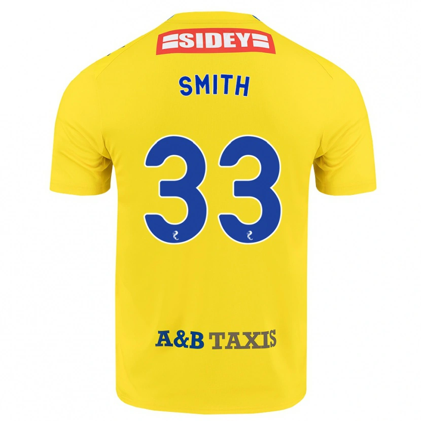 Danxen Homme Maillot Liam Smith #33 Jaune Bleu Noir Tenues Extérieur 2026/27 T-Shirt