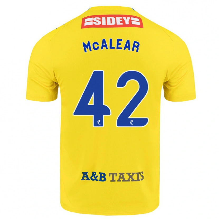 Danxen Homme Maillot Reece Mcalear #42 Jaune Bleu Noir Tenues Extérieur 2026/27 T-Shirt